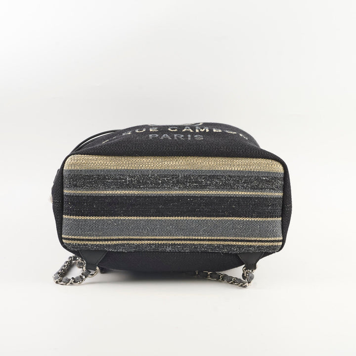 Top Quality Chanel Deauville Backpack Navy Blue