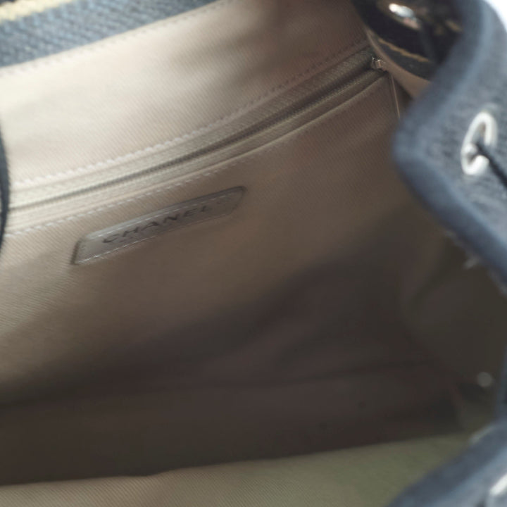 Top Quality Chanel Deauville Backpack Navy Blue