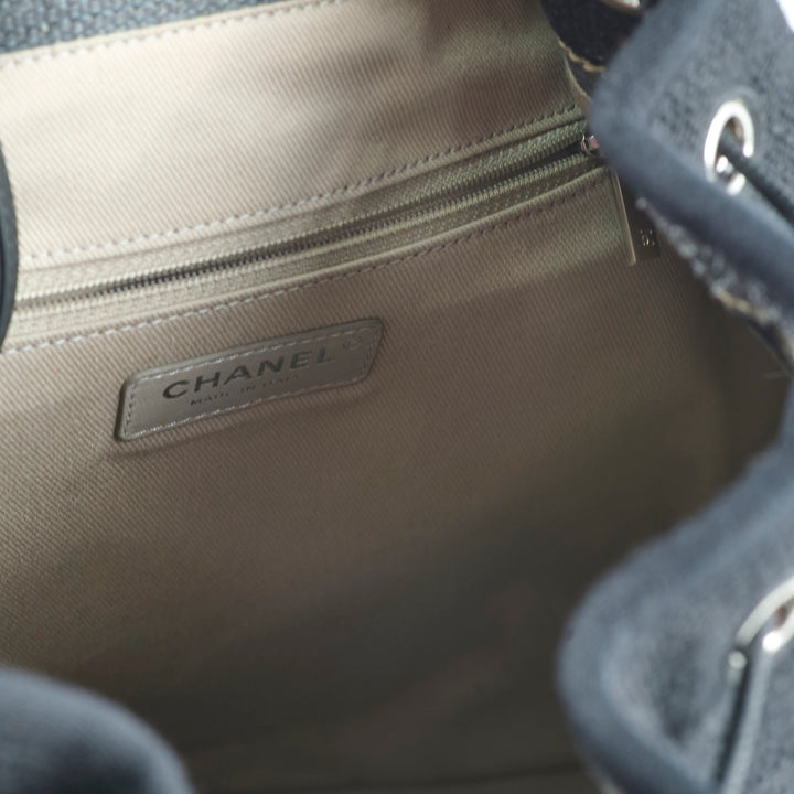 Top Quality Chanel Deauville Backpack Navy Blue