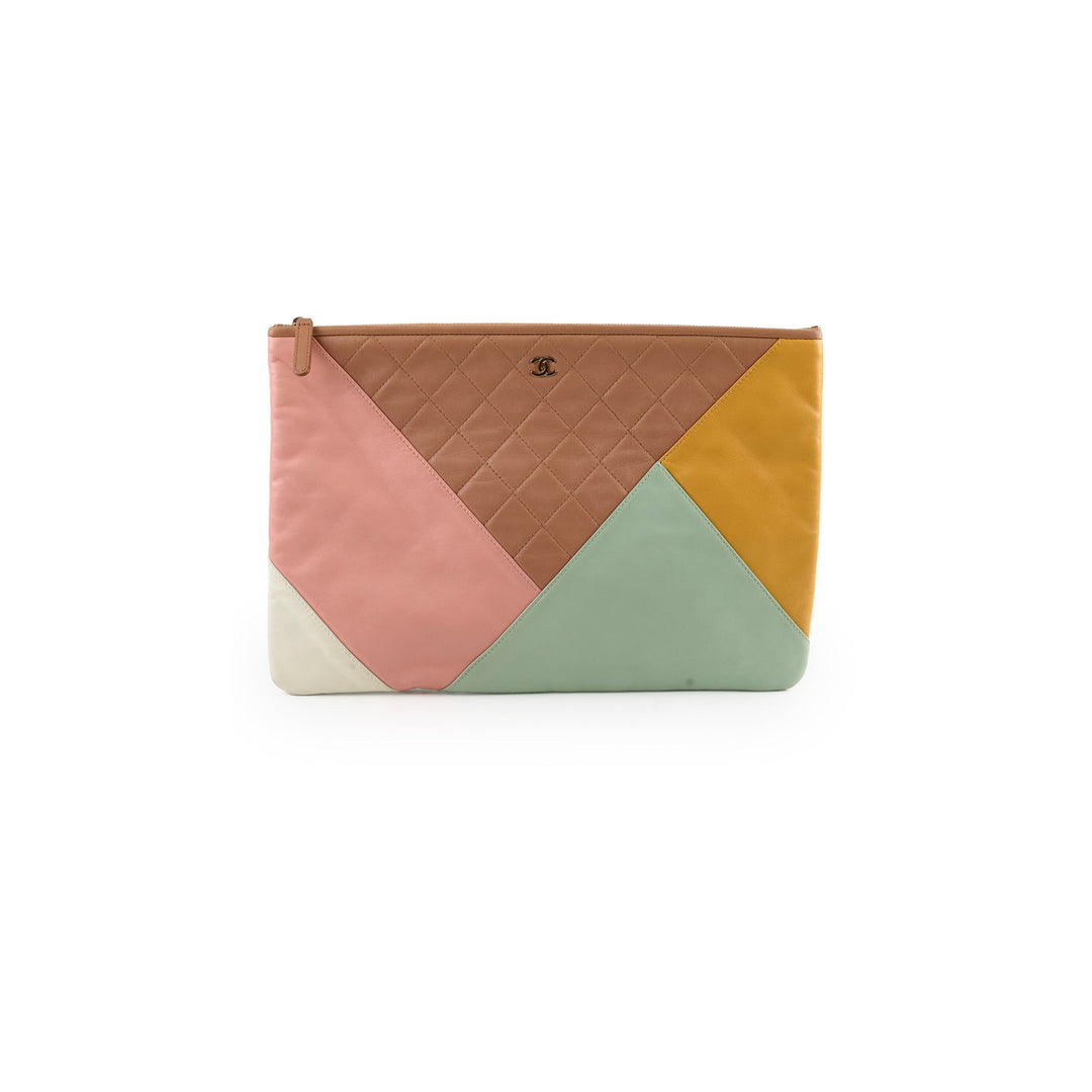 Top Quality Chanel Lambskin Colourblock Large O-Case