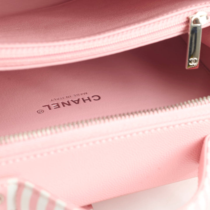 Top Quality Chanel Vanity Pink Stripe Caviar (2018)