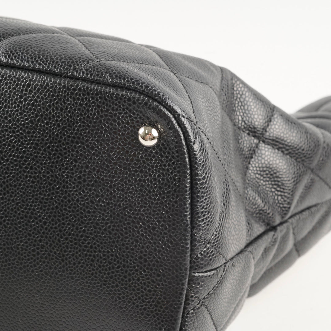 Top Quality Chanel CC Logo Caviar Black Shoulder Bag - Series 17