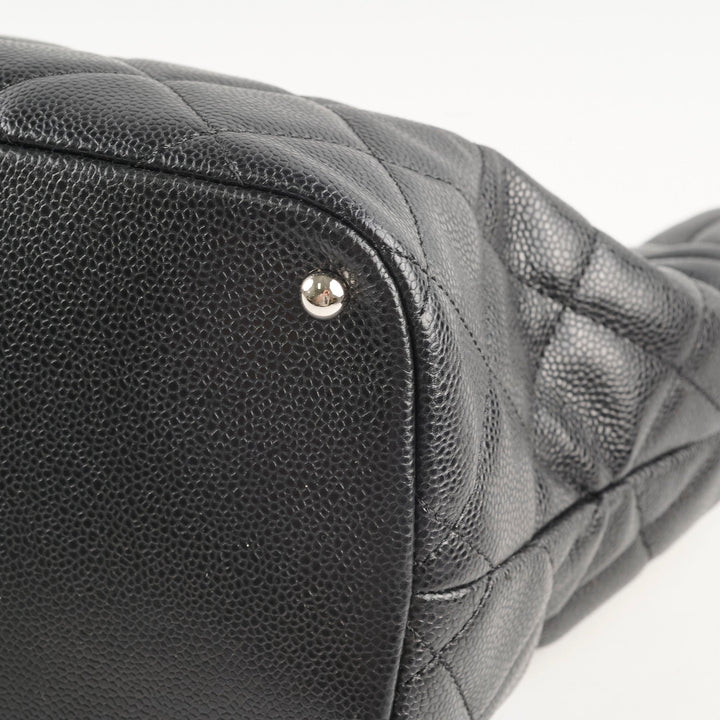 Top Quality Chanel CC Logo Caviar Black Shoulder Bag - Series 17
