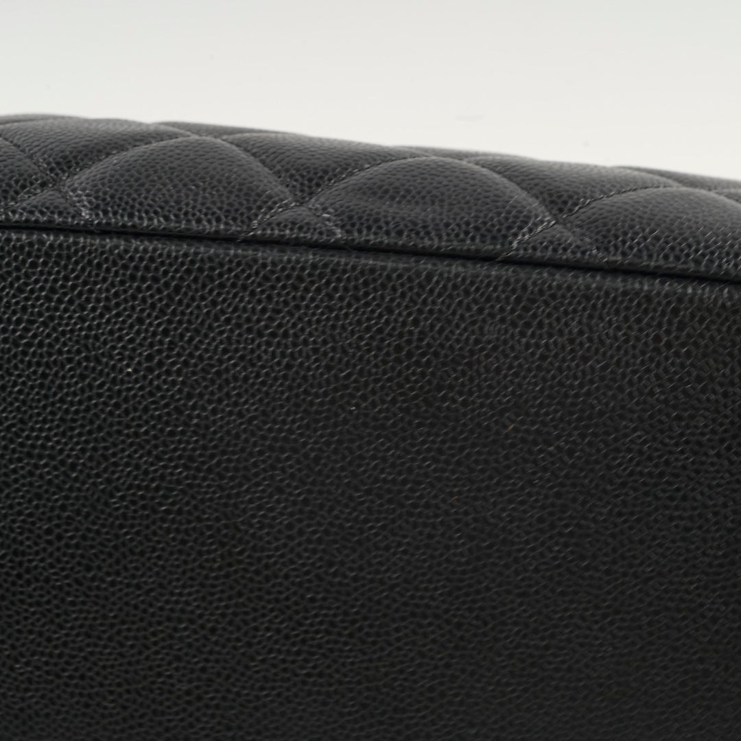 Top Quality Chanel CC Logo Caviar Black Shoulder Bag - Series 17