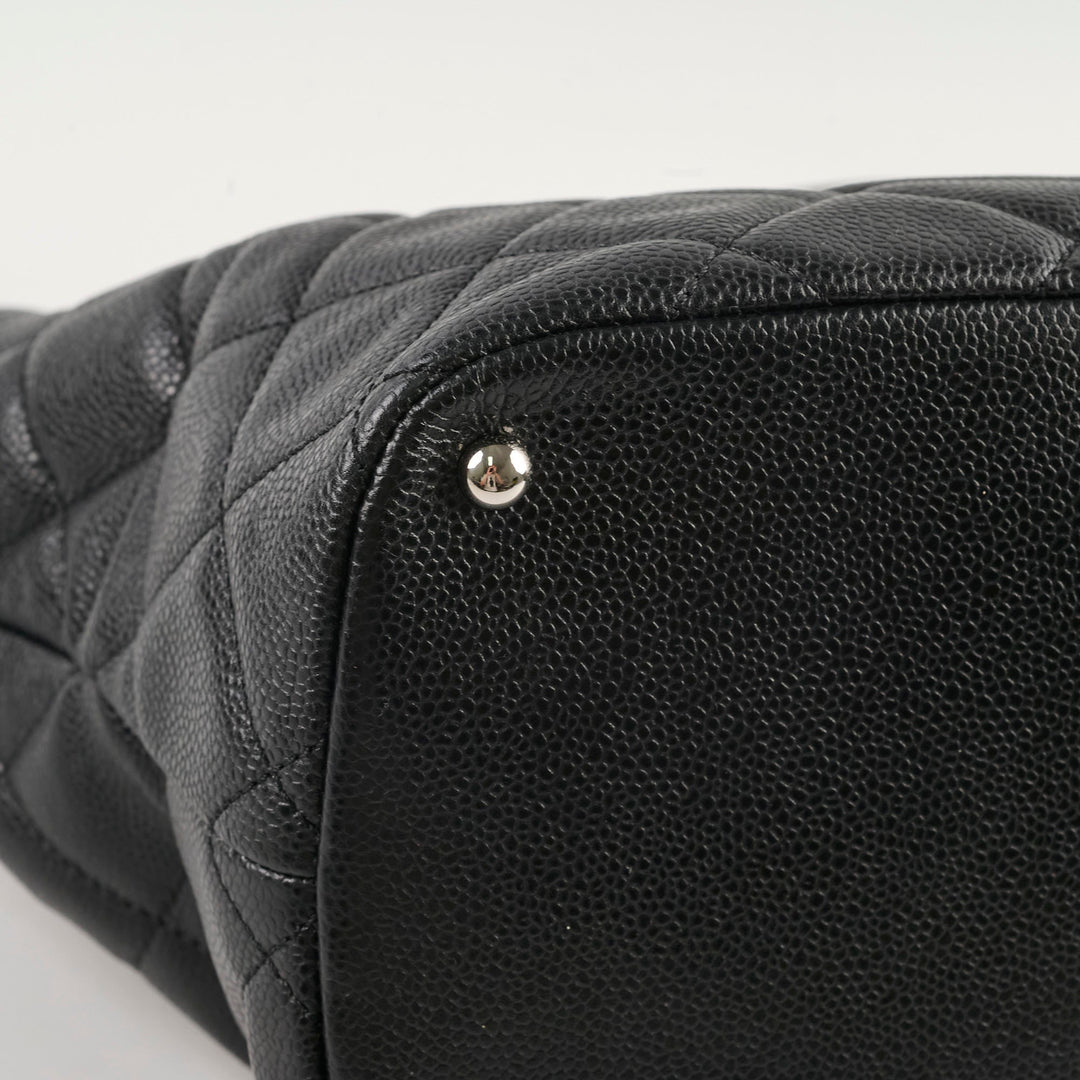 Top Quality Chanel CC Logo Caviar Black Shoulder Bag - Series 17