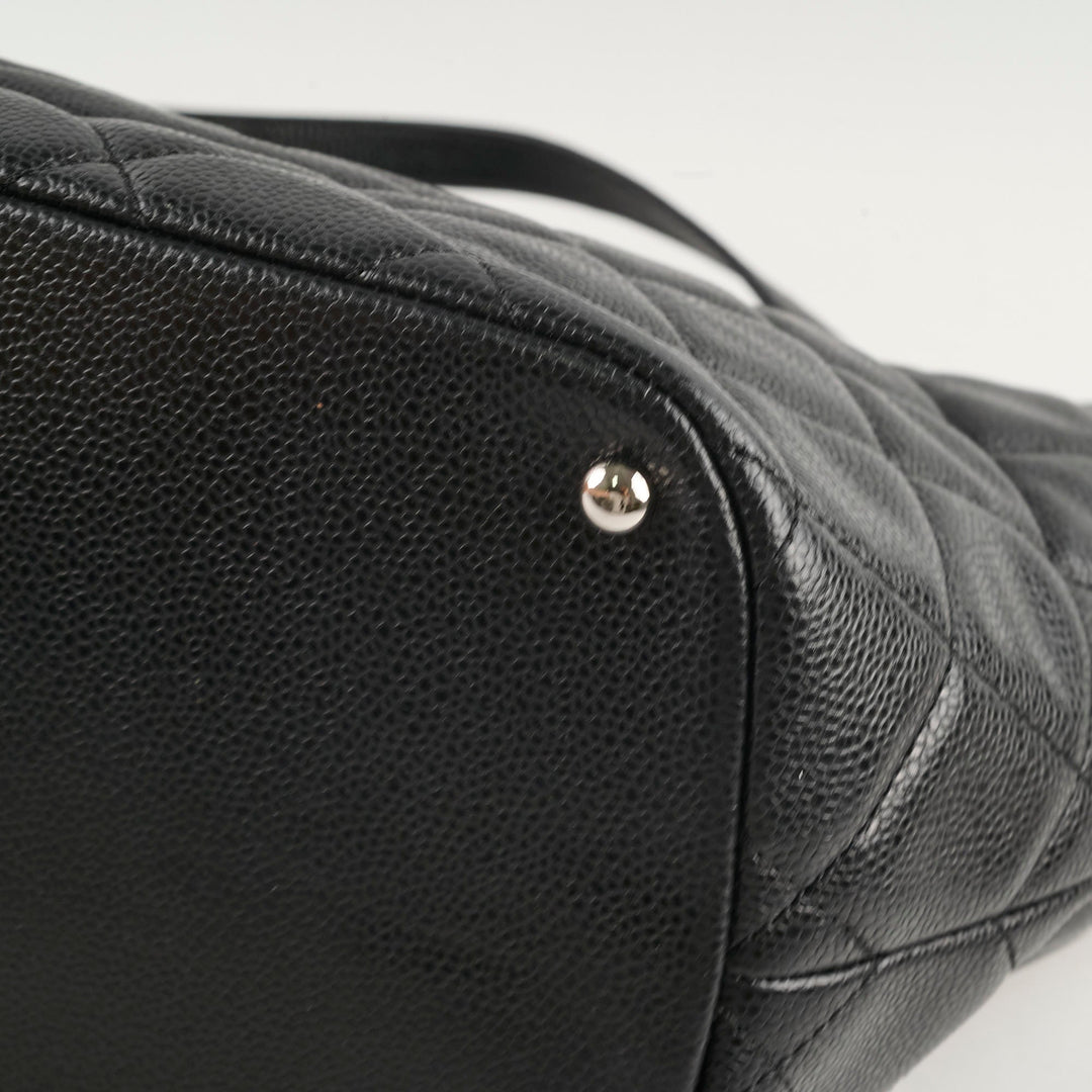 Top Quality Chanel CC Logo Caviar Black Shoulder Bag - Series 17