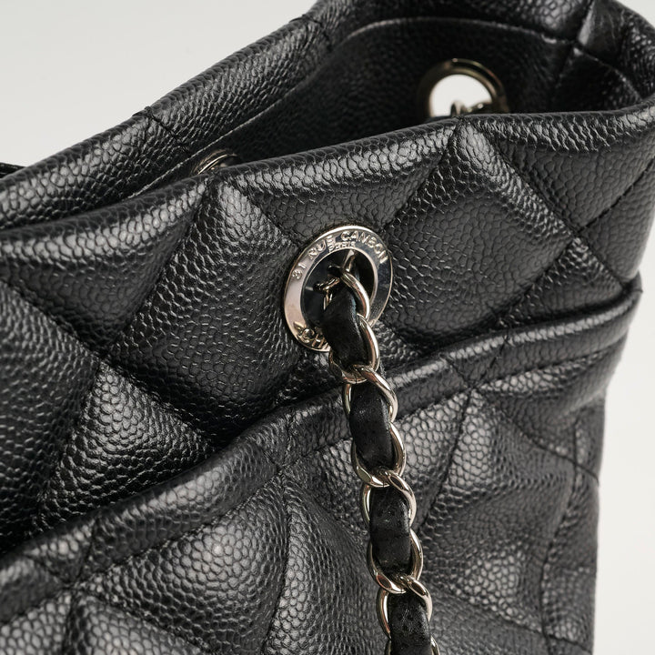Top Quality Chanel CC Logo Caviar Black Shoulder Bag - Series 17