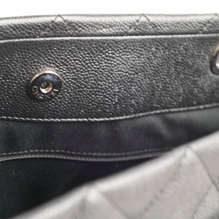 Top Quality Chanel CC Logo Caviar Black Shoulder Bag - Series 17