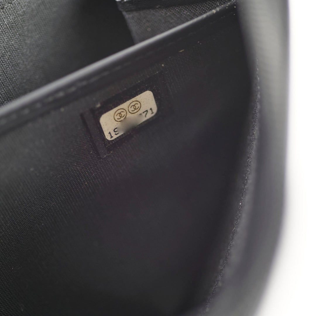 Top Quality Chanel Boy Caviar Long Wallet Black