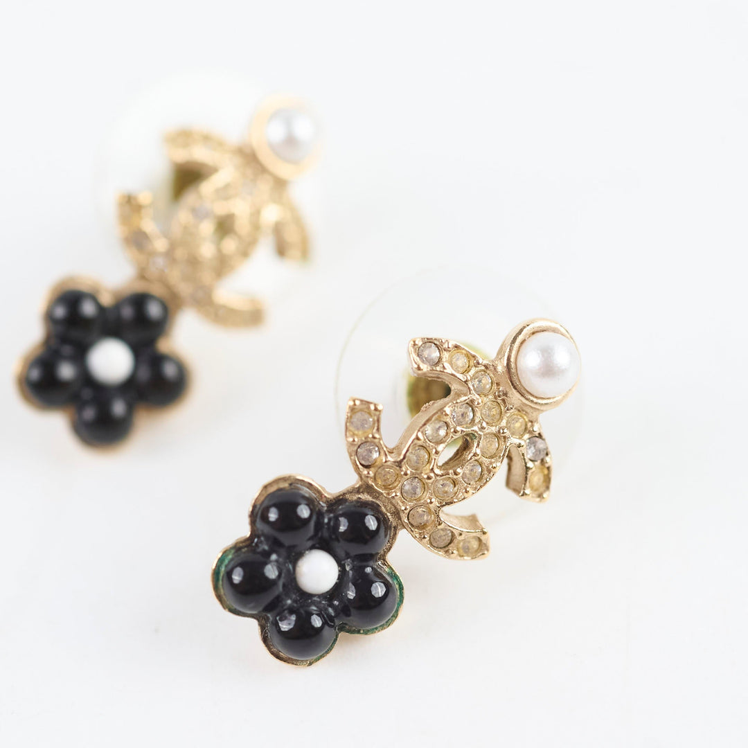 Top Quality Chanel CC Flower Earrings Costume Jewellery