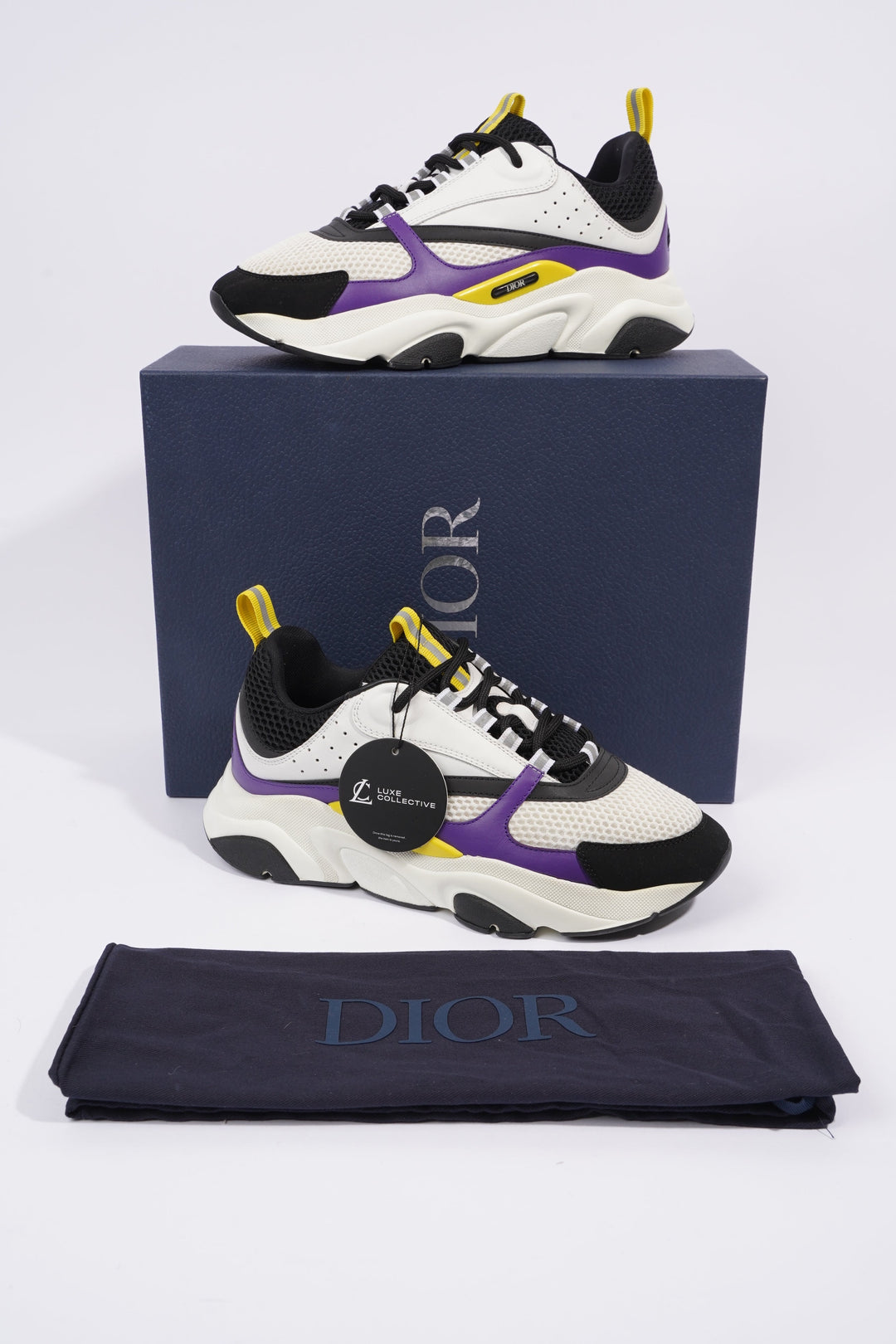 Christian Dior B22 White / Black / Purple Mesh EU 41 UK 7