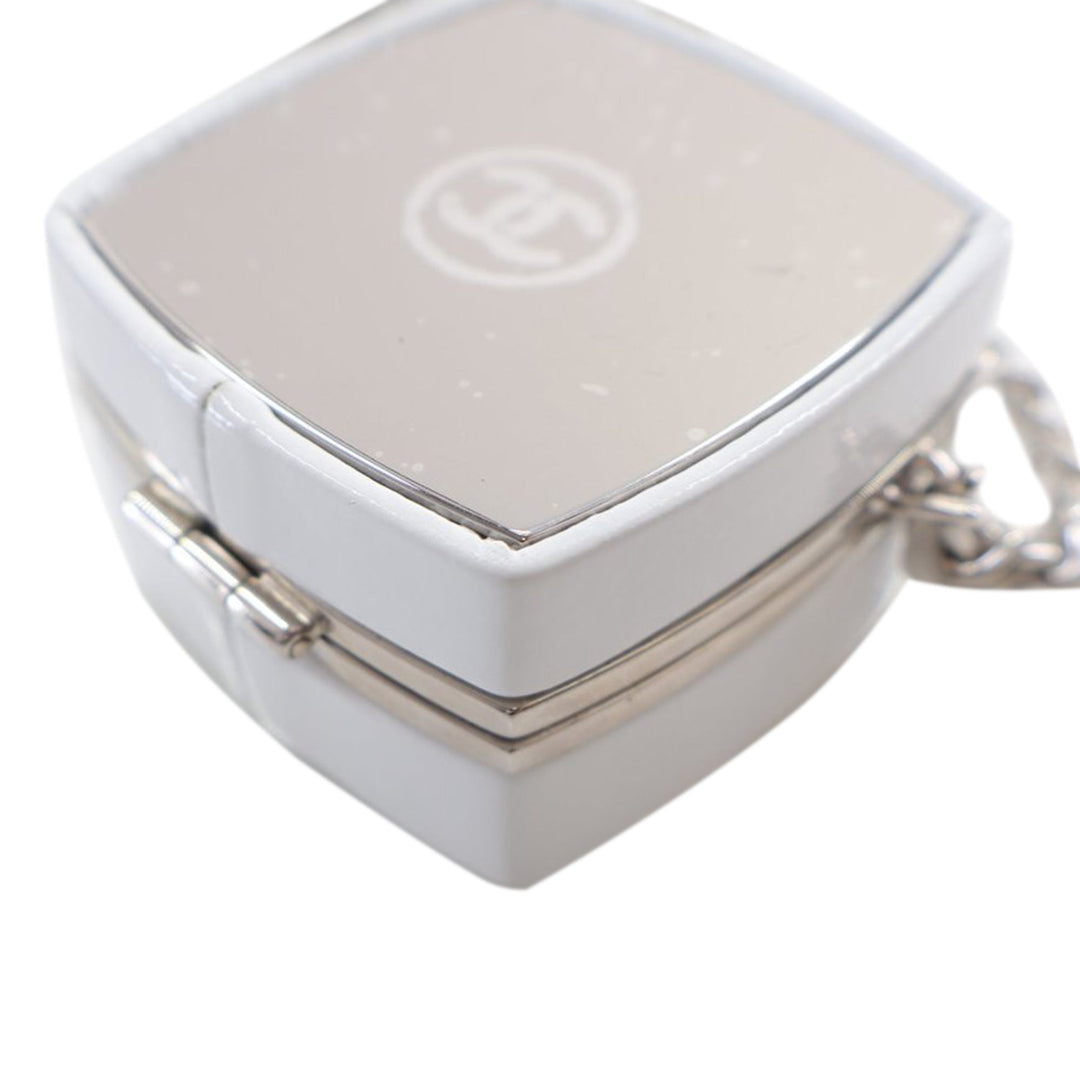 CHANEL Patent Goatskin Make-Up Box Clutch With Chain Crossbody Bag