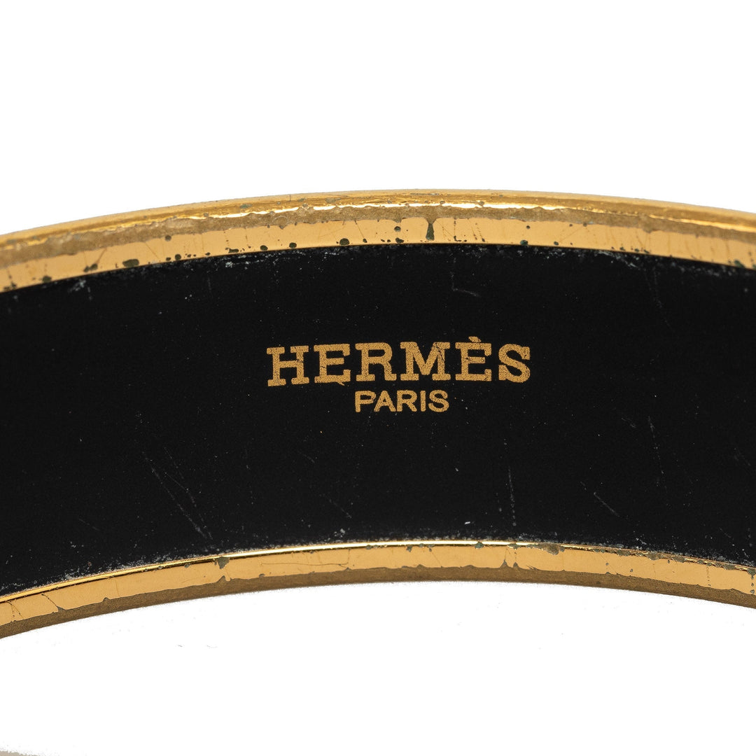 Top quality Hermes Capitales Wide Enamel Bangle Costume Bracelet