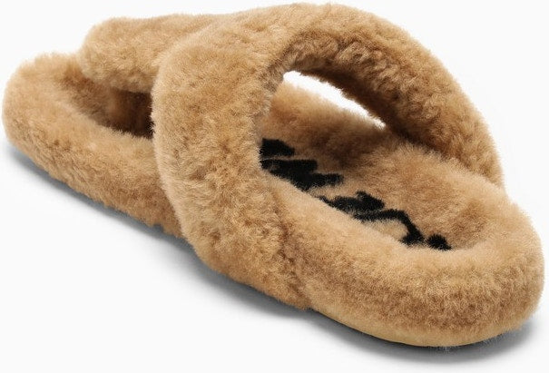 EASE BEIGE SHEEPSKIN SANDAL