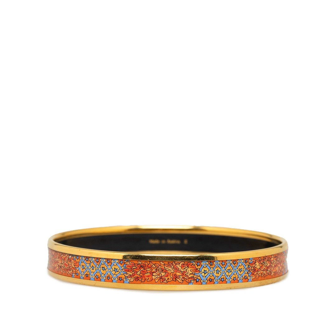 Hermes Narrow Enamel Bangle Costume Bracelet