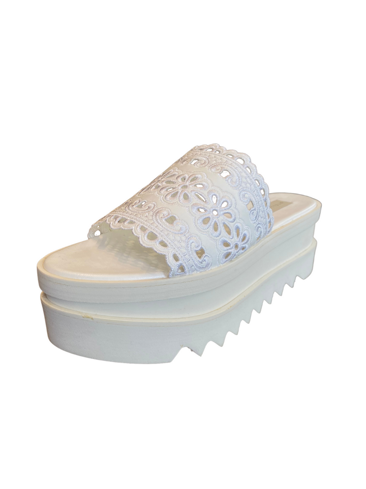 Stella McCartney White Platform Slides |9|IT39|