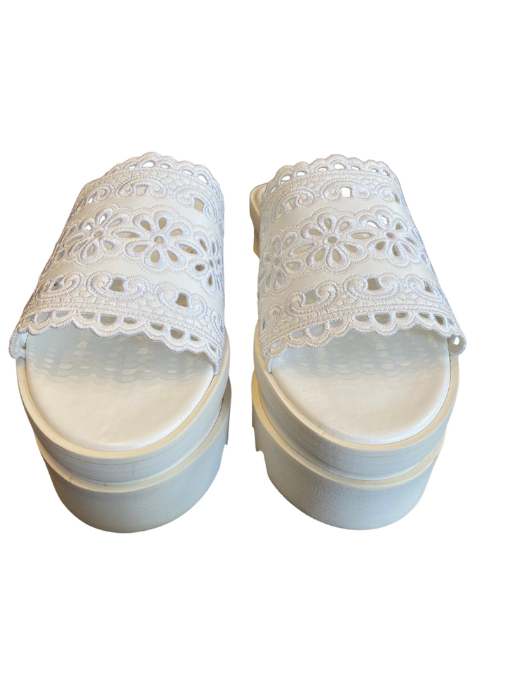 Stella McCartney White Platform Slides |9|IT39|