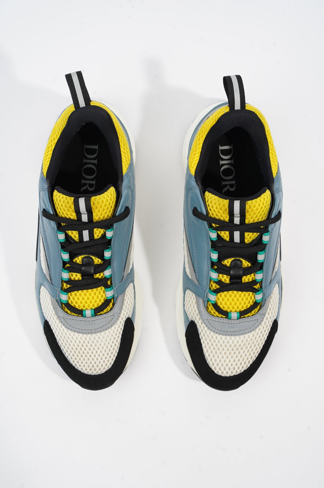 Christian Dior B22 White / Blue / Yellow Mesh EU 41 UK 7