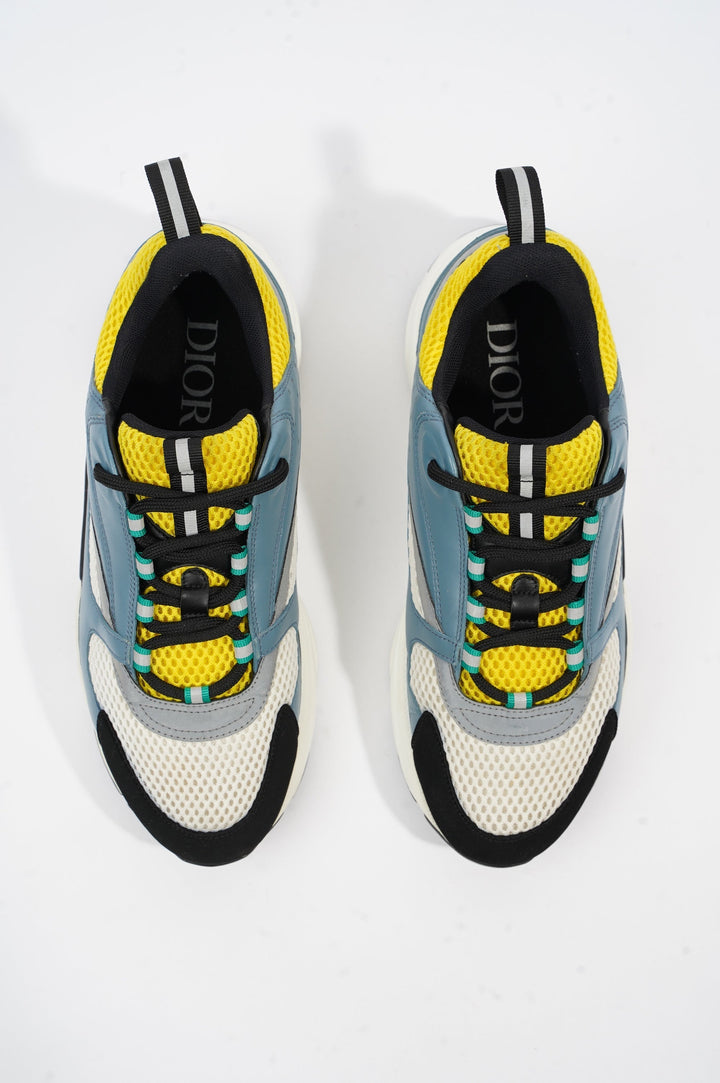 Christian Dior B22 White / Blue / Yellow Mesh EU 41 UK 7