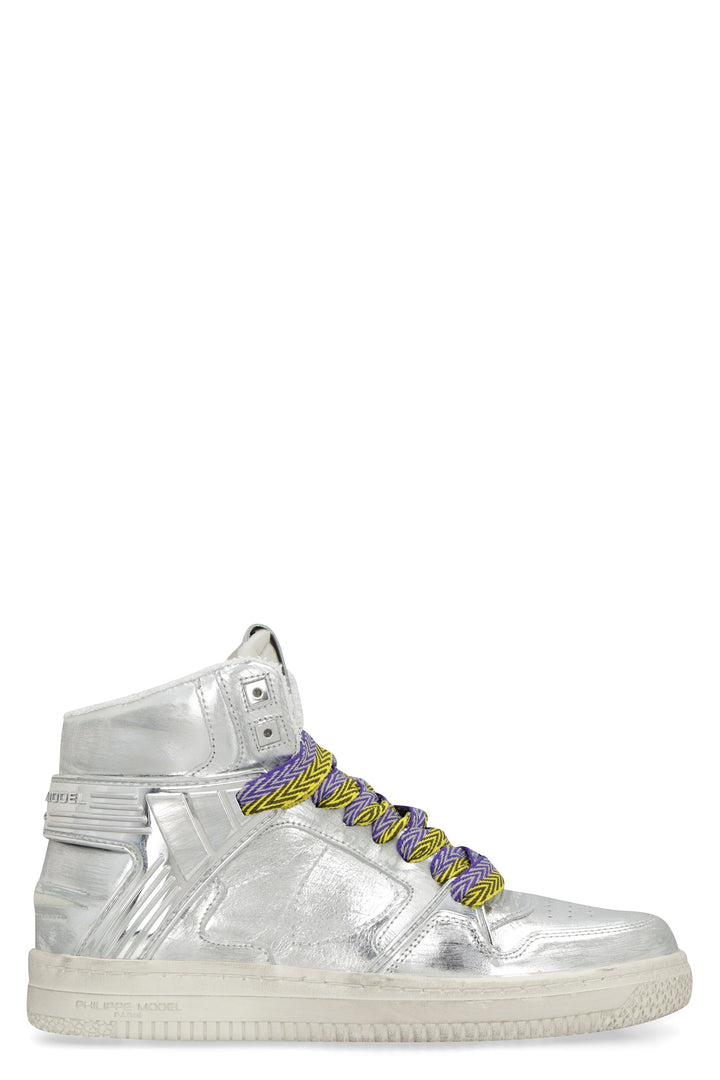 LA GRANDE WOMAN LEATHER HIGH-TOP SNEAKERS