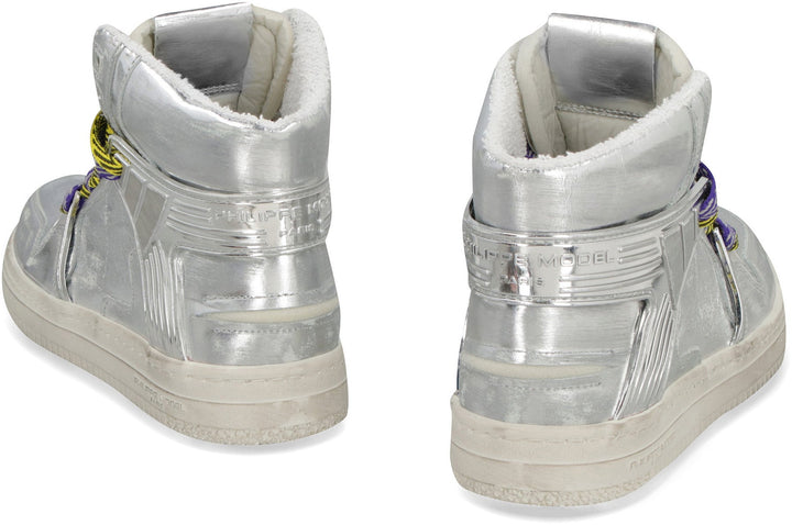 LA GRANDE WOMAN LEATHER HIGH-TOP SNEAKERS