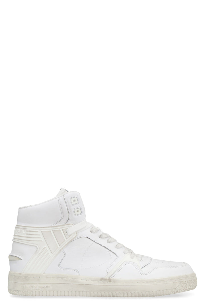 LA GRANDE MAN LEATHER HIGH-TOP SNEAKERS