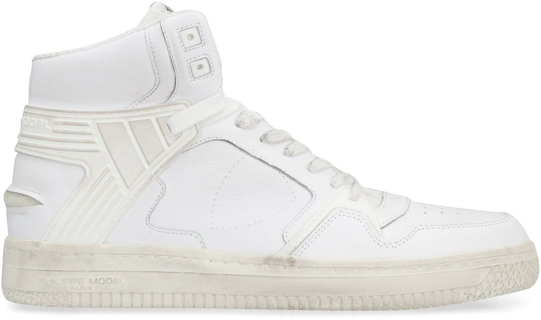 LA GRANDE MAN LEATHER HIGH-TOP SNEAKERS