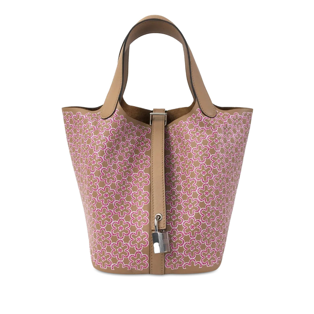 Hermes Swift Lucky Daisy Picotin Lock 18 Handbag