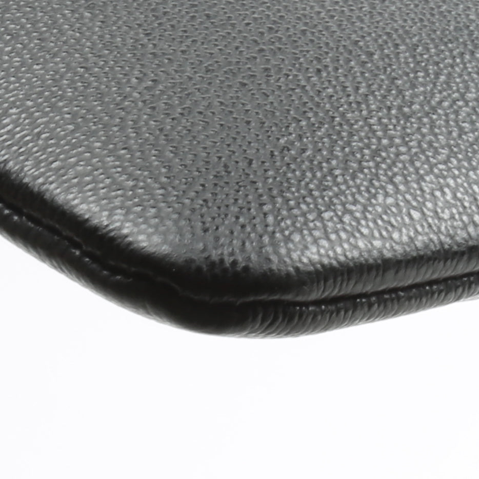 BURBERRY Embossed Leather Pouch - Black