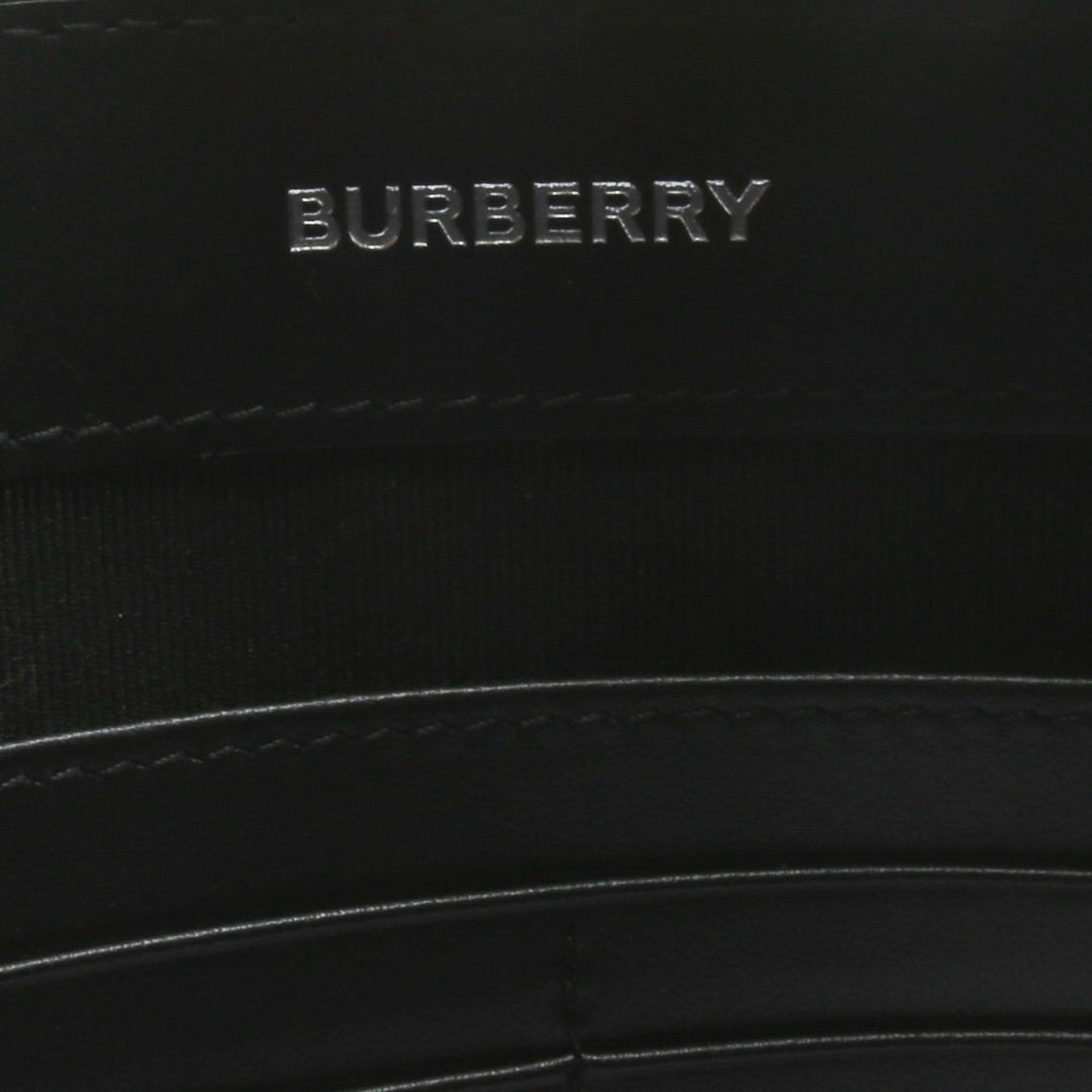 BURBERRY Embossed Leather Pouch - Black