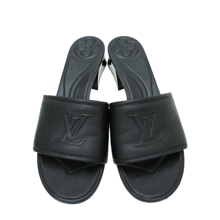 Louis Vuitton Black Magnetic Mules 40