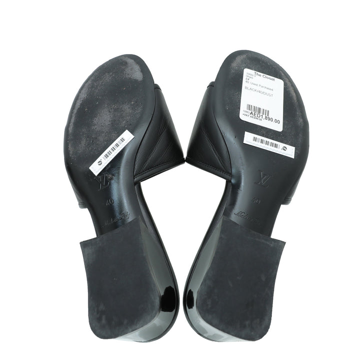 Louis Vuitton Black Magnetic Mules 40