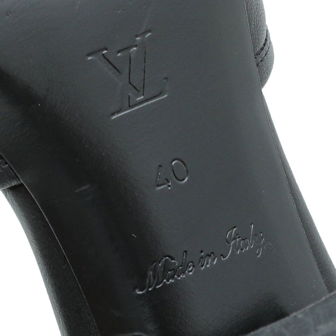 Louis Vuitton Black Magnetic Mules 40