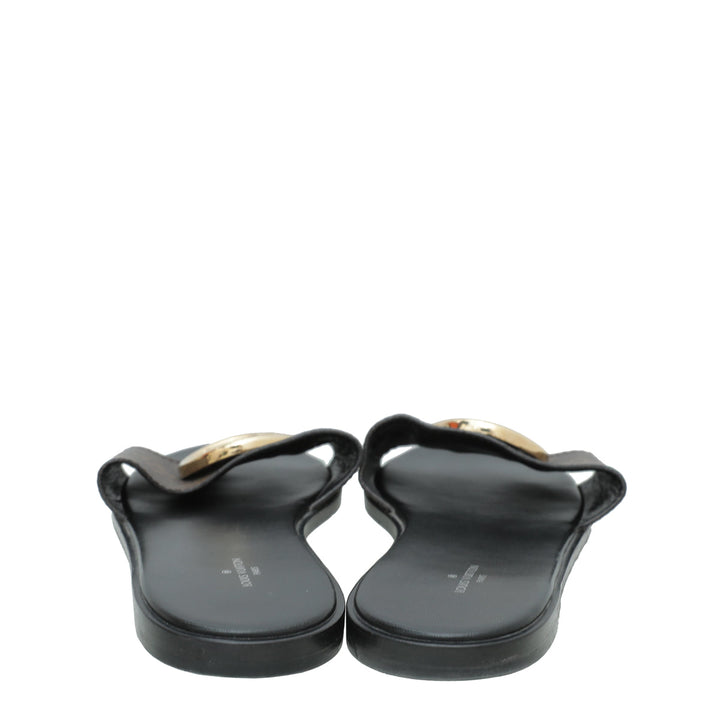 Louis Vuitton Monogram Lock It Flat Mules 41