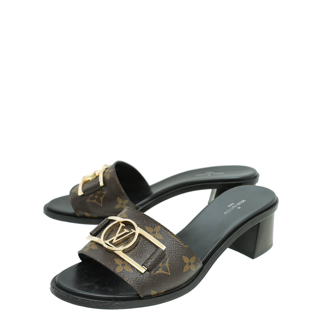 Louis Vuitton Monogram Lock It Mules 37.5