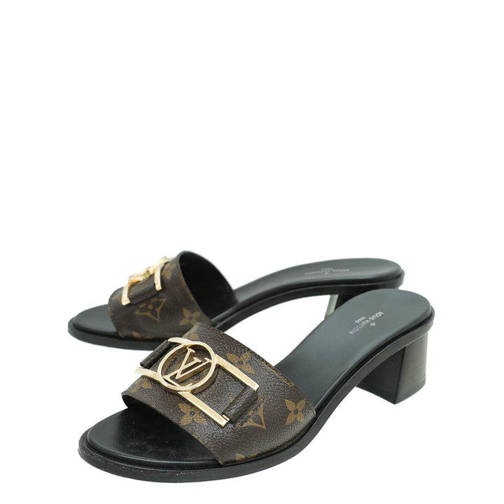 Louis Vuitton Monogram Lock It Mules 37.5