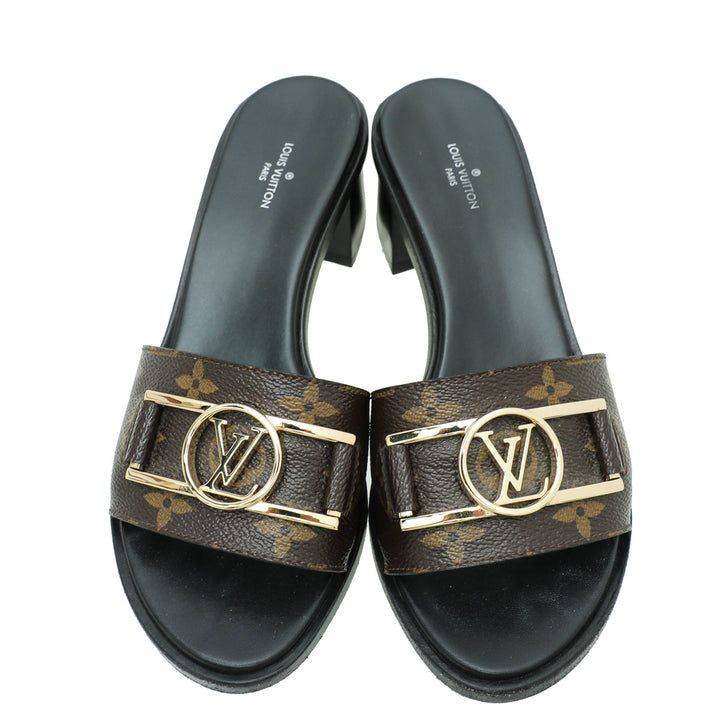 Louis Vuitton Monogram Lock It Mules 37.5