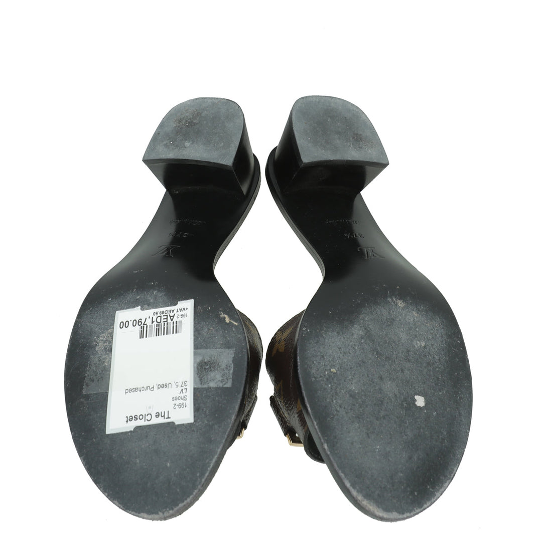 Louis Vuitton Monogram Lock It Mules 37.5
