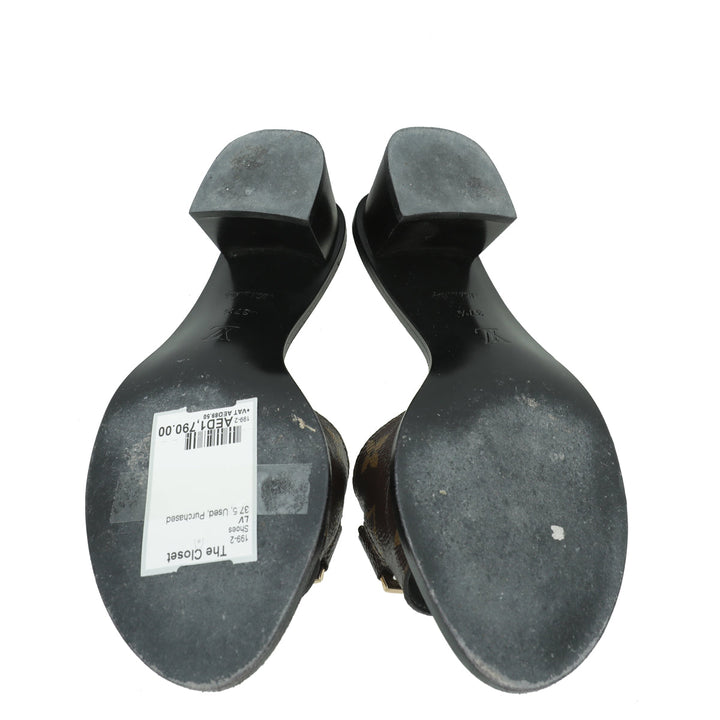 Louis Vuitton Monogram Lock It Mules 37.5