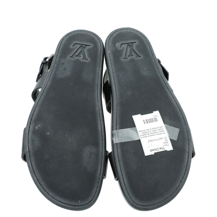 Louis Vuitton Black Flat Sandal 8