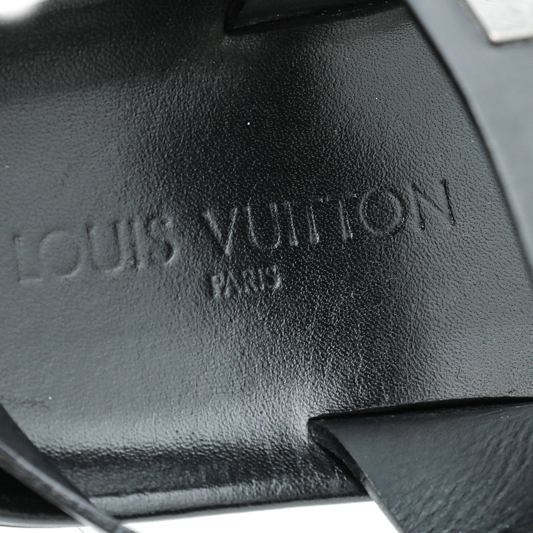 Louis Vuitton Black Flat Sandal 8