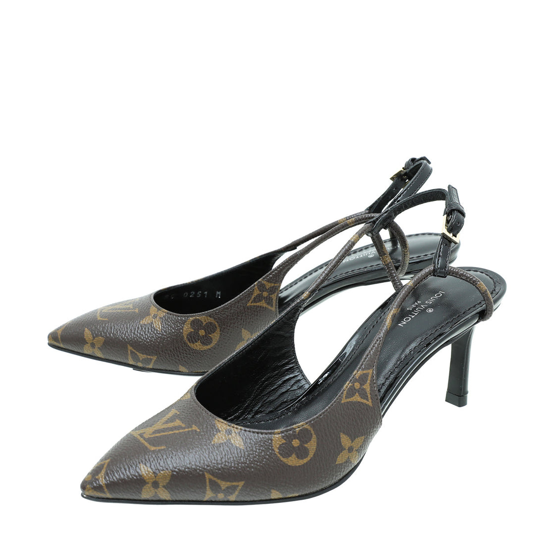 Louis Vuitton Monogram Slingback Pump 35.5