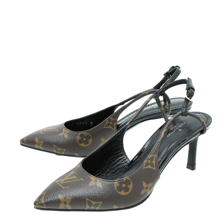 Louis Vuitton Monogram Slingback Pump 35.5