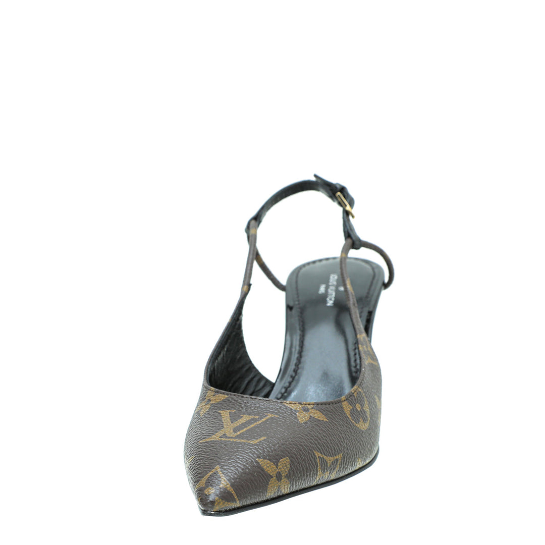 Louis Vuitton Monogram Slingback Pump 35.5