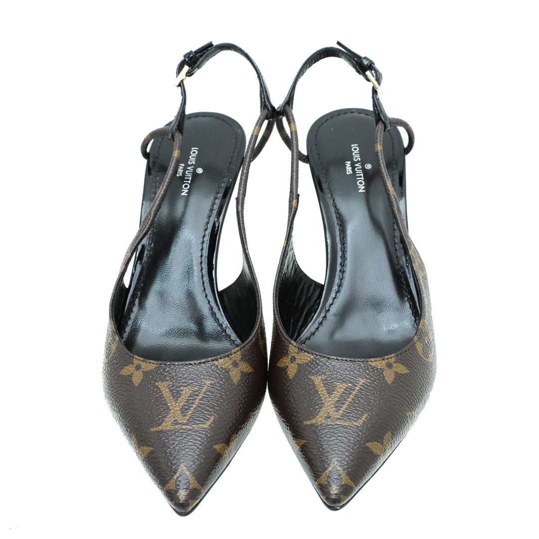Louis Vuitton Monogram Slingback Pump 35.5