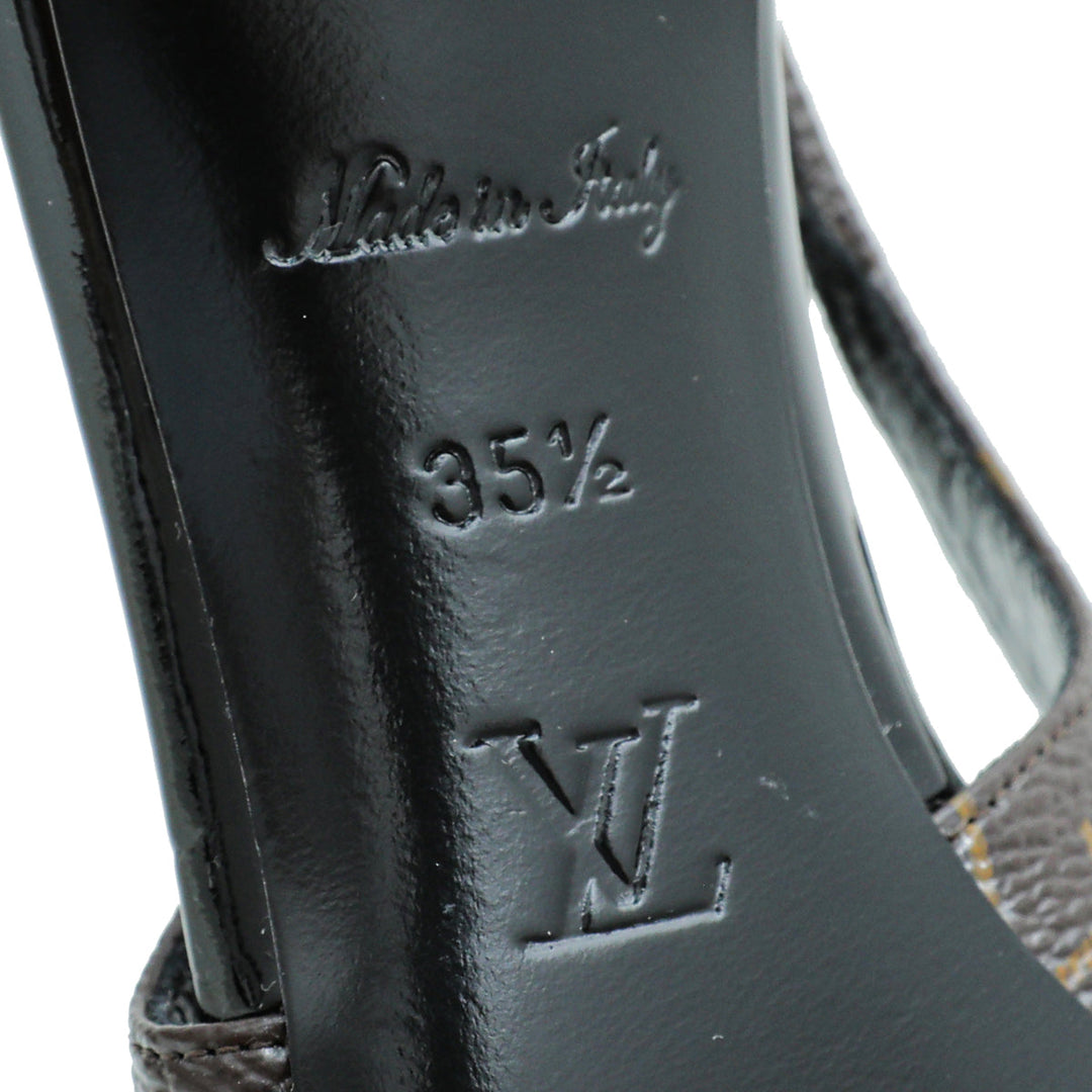 Louis Vuitton Monogram Slingback Pump 35.5