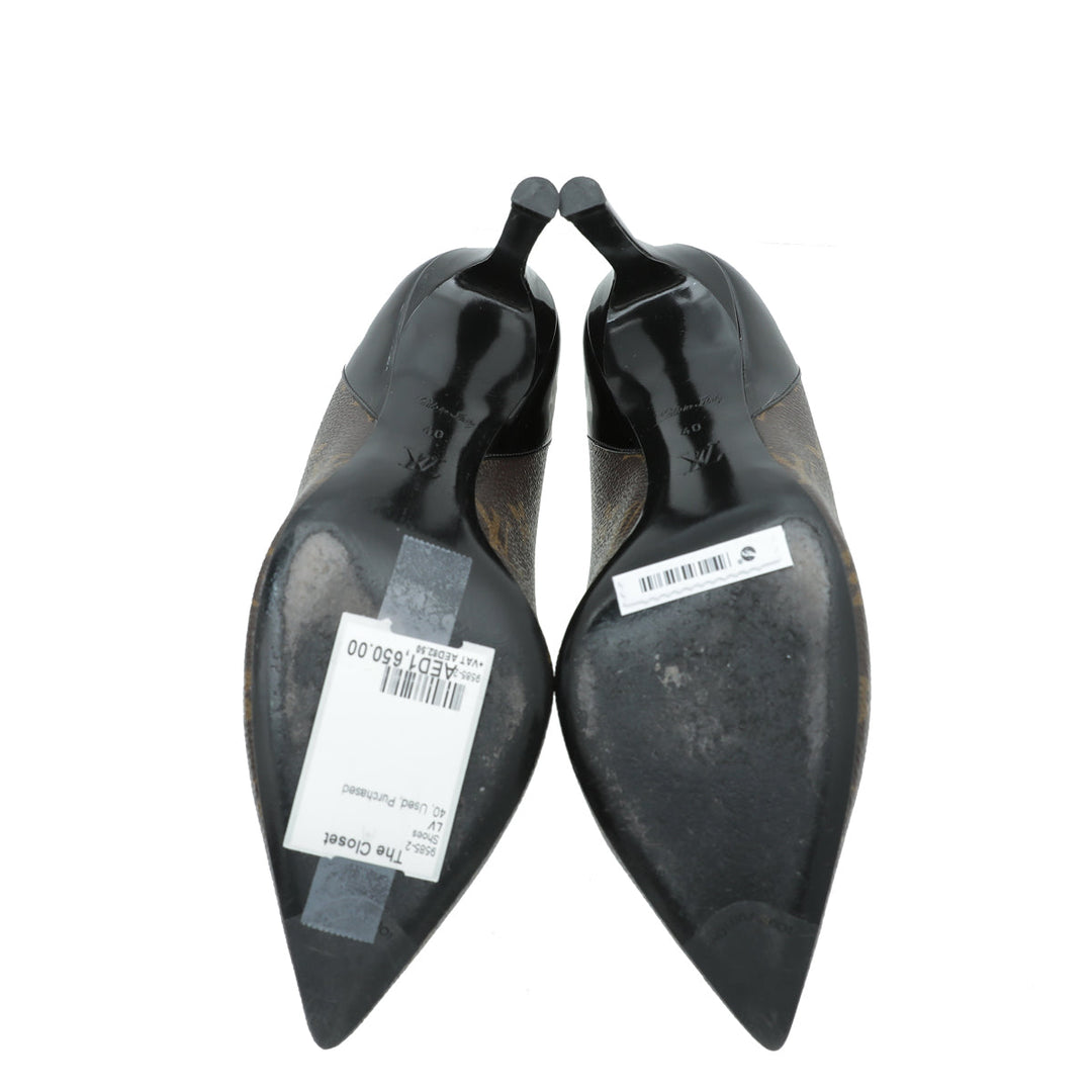 Louis Vuitton Monogram Black Cherie Pump 40