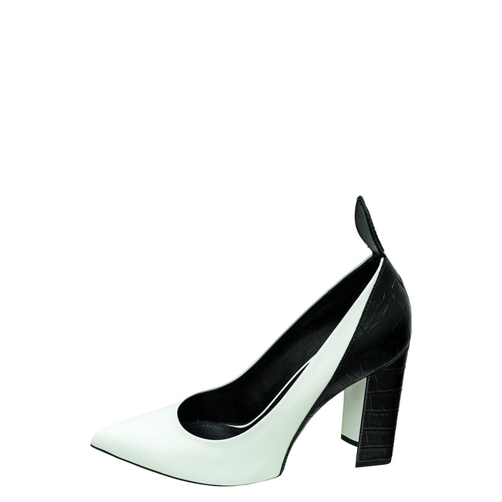 Louis Vuitton Bicolor Matchmake Calfskin Croco Embossed Pumps 41