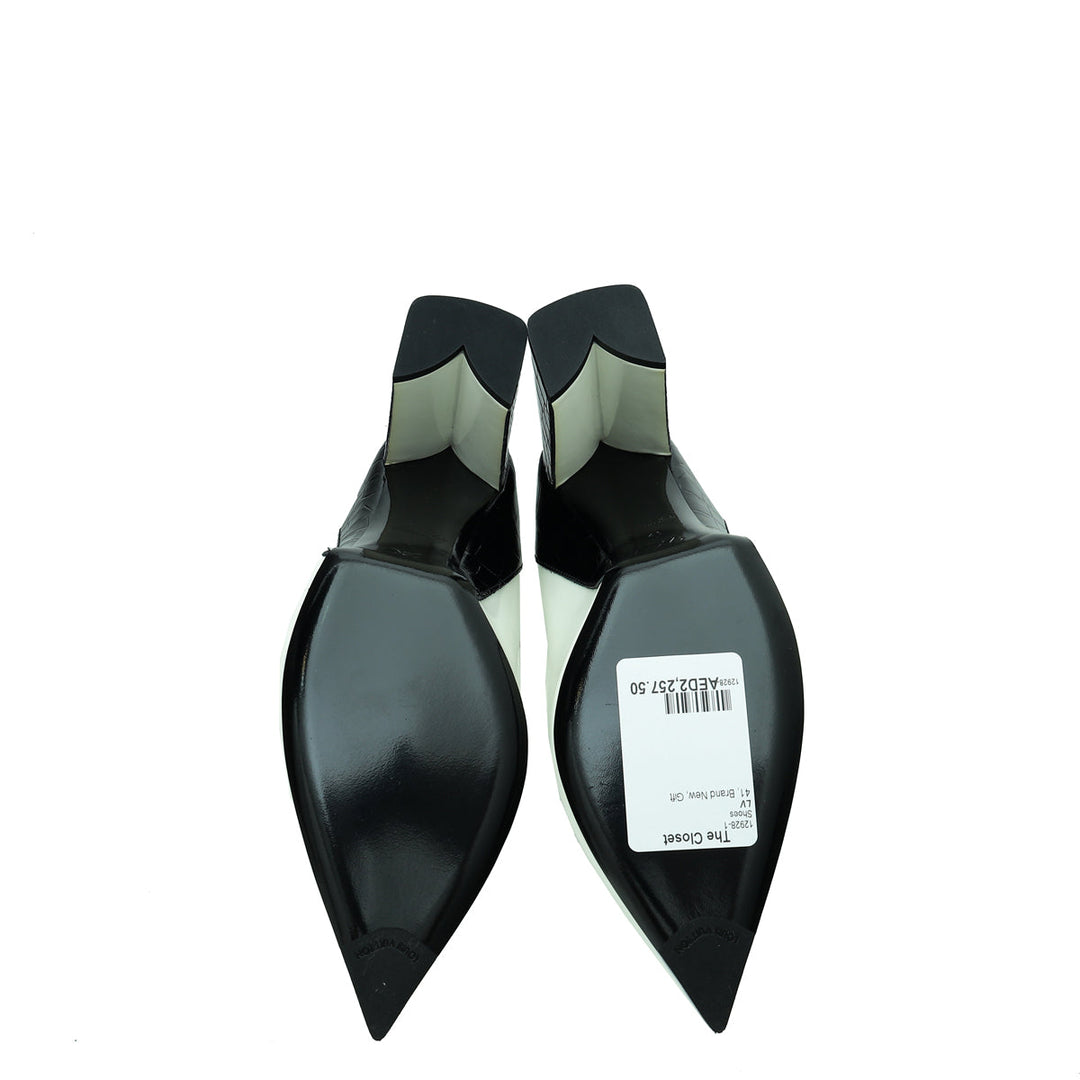 Louis Vuitton Bicolor Matchmake Calfskin Croco Embossed Pumps 41