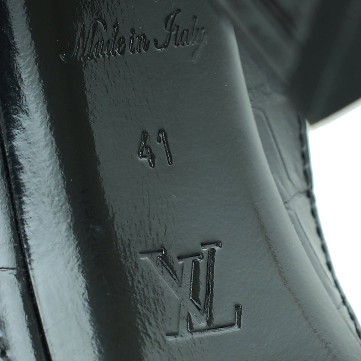 Louis Vuitton Bicolor Matchmake Calfskin Croco Embossed Pumps 41